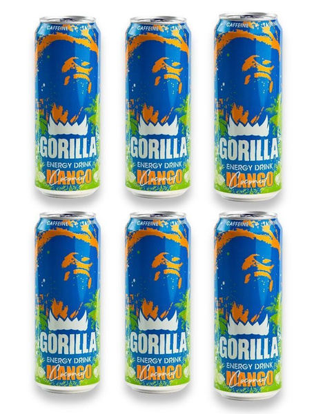 Энергетик Gorilla Energy drink Mango - Coconut, 6 шт 450 мл - купить с ...