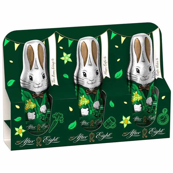 After Eight Mini-Osterhasen шоколадные кролики с мятой на пасху 3шт x ...