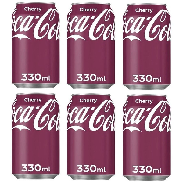 Газированный напиток Coca-Cola Cherry со вкусом вишни, 330 мл х 6 шт ...