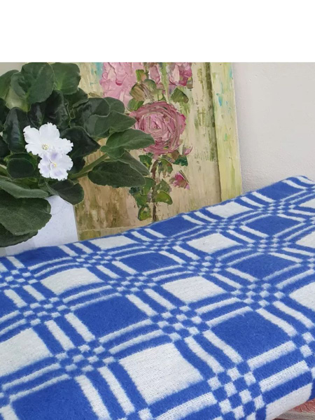 Одеяло Вулли Вул Текс байковое хлопковое евро 200х220 клетка, 200x220 ...