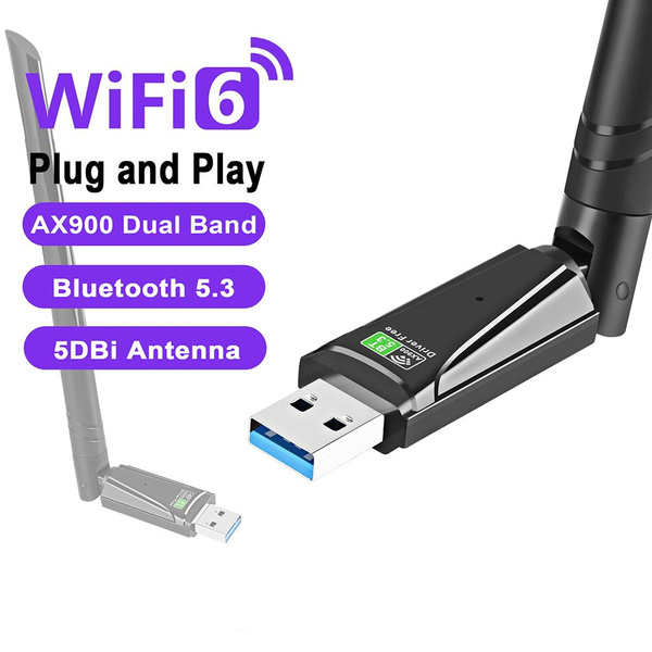 Беспроводной модем AX900 USB WiFi 6 Bluetooth 5.3 Адаптер 2in1 ...