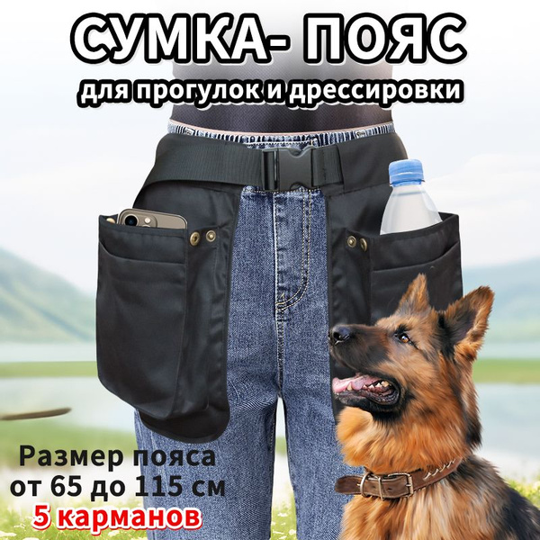 Сумка пояс с карманами для прогулки и дрессировки собак / Сумка-юбка ...