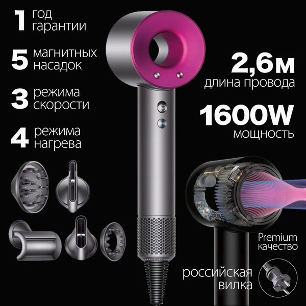 YouVogue Набор для укладки волос Super Hair Dryer 1600 Вт, кол-во ...