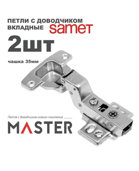 Петля мебельная накладная с доводчиком Samet Master Black. купить по ...