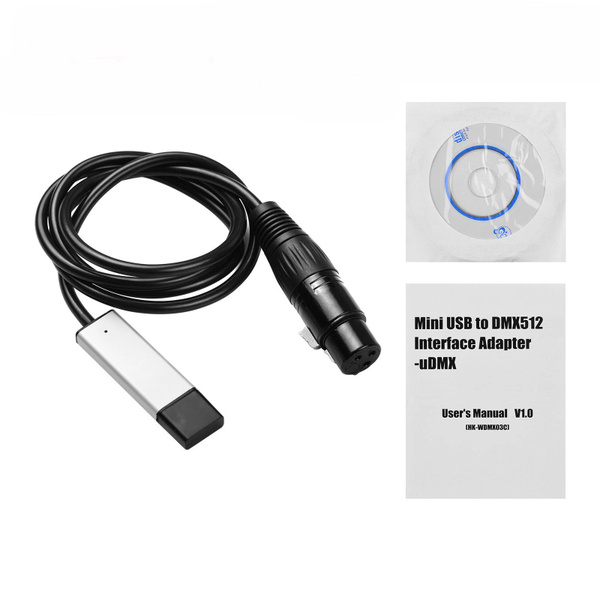 DMX512 USB-адаптер интерфейса DMX Контроллер светодиодного освещения ...