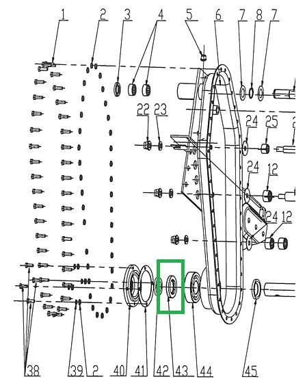 Оснастка для садовой техники Сальник выходного вала редуктора мотоблока ...