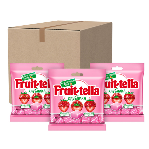 Жевательные конфеты Fruittella вкус Клубника, 24 шт по 70 г. купить на ...