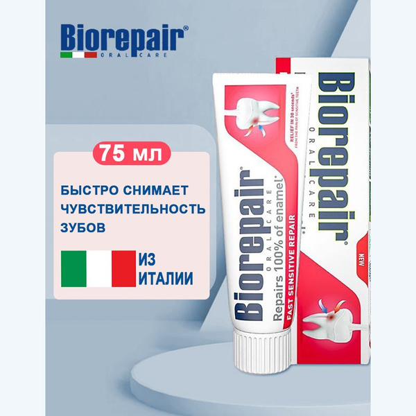Зубная паста для чувствительных зубов Biorepair Fast Sensitive Repair ...