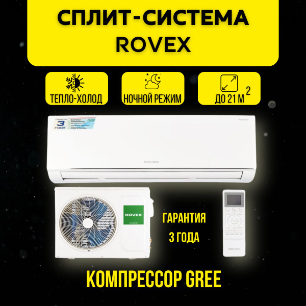 Сплит-система Rovex ОПЦИЯ Wi Fi, RS-07CST4 City (КОМПЛЕКТ) - купить по ...