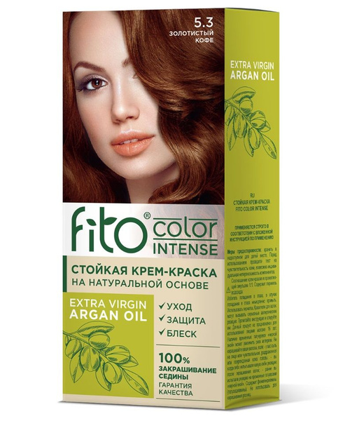 Краска для волос Fito color intense 115мл тон 5.3 Золотистый кофе ...