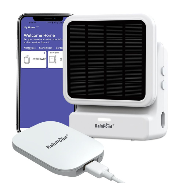 Автополив для комнатных растений и горшков Rainpoint Solar WiFi (HomGar ...