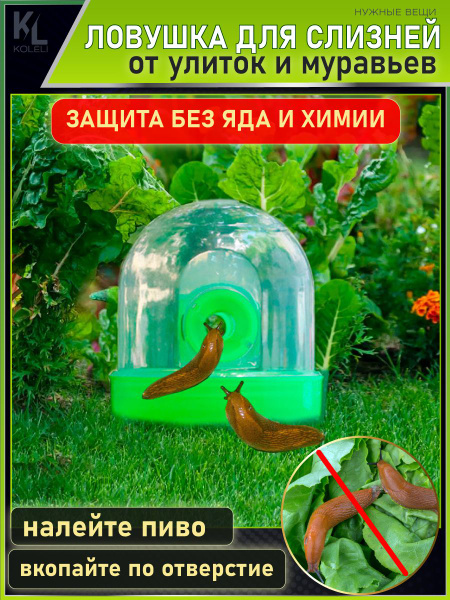KoLeli / Ловушка для улиток и слизней / зеленая купить на OZON по ...