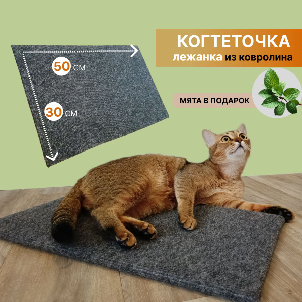 Когтеточка лежанка для кошек напольная 50х30 см купить на OZON по ...