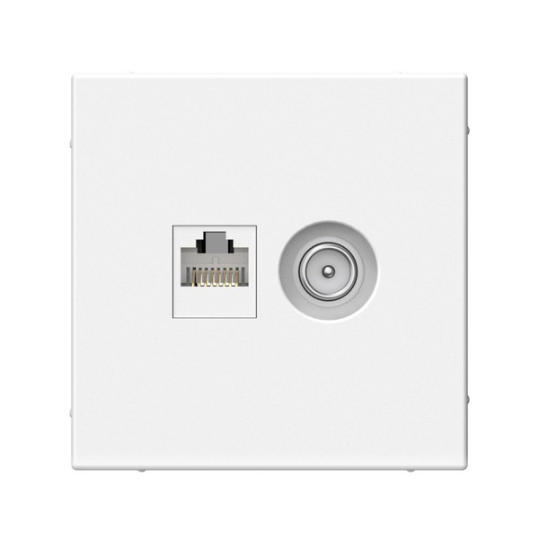 Розетка двойная ТВ + компьютерная RJ45 Systeme Electric (Schneider ...
