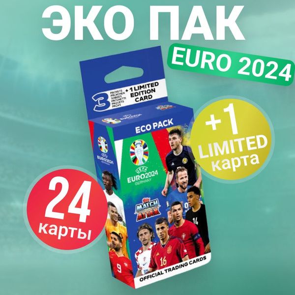 Футбольные карточки Panini, EURO 2024, FIFA 23/24, Eco Pack - купить с ...