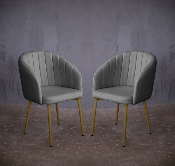 Стул кресло со спинкой мягкий, с подлокотниками, ткань велюр, обеденный ...