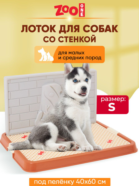 Туалет лоток для собак со стенкой Zoo One малый (S) 50*38 см ...
