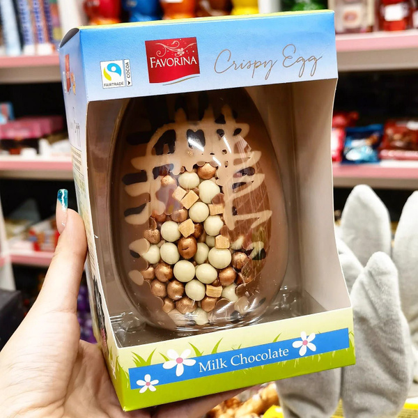 Favorina шоколадное яйцо с карамелью и ирисками (Молочный шоколад) 200g ...