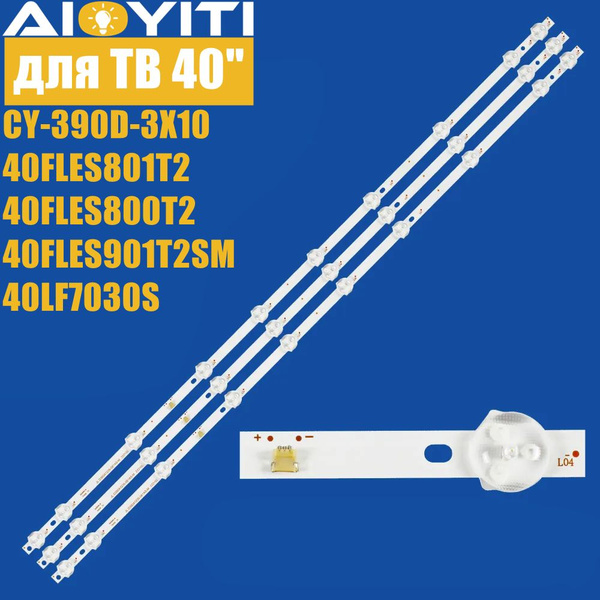 3 шт. Подсветка CY-390D-3X10 для ТВ ASANO 40LF7030S Erisson 40FLES801T2 ...