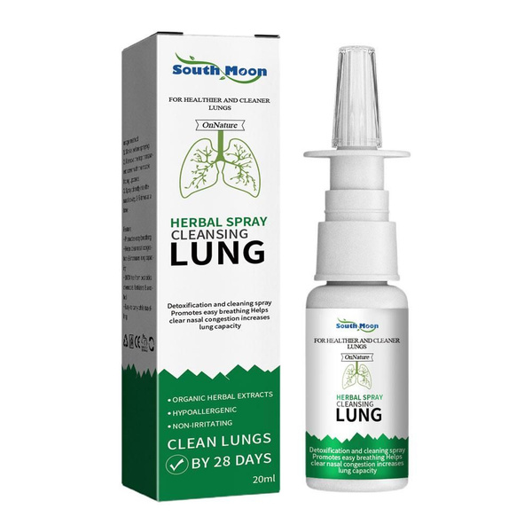 Breath Detox Травяной спрей для очищения легких, сухого зуда горла ...