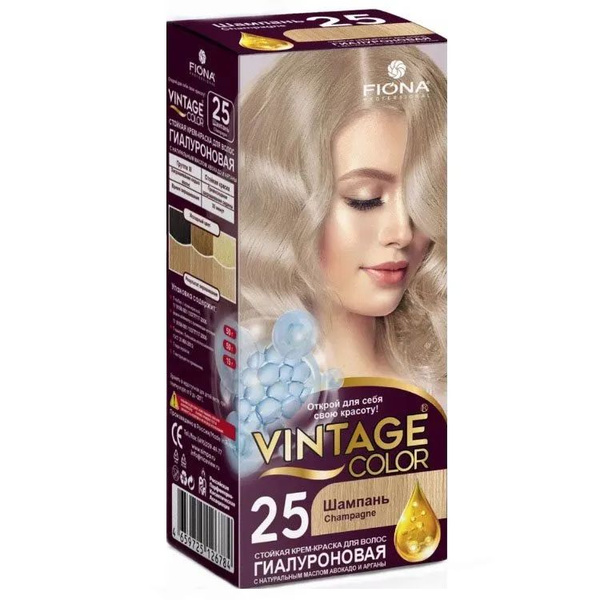 Fiona Краска для волос, Vintage Color, тон 25 Шампань - купить с ...