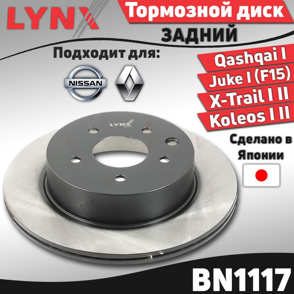 Тормозной диск задний Nissan Qashqai I 07-, Juke I (F15) 14-, X-Trail ...