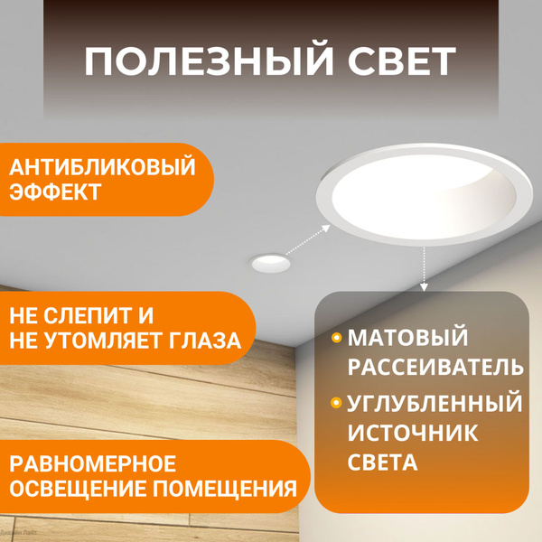 Светильник для ванной потолочный Denkirs DK3103-WH белый, IP65, под ...