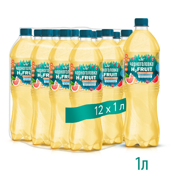 Вода газированная Черноголовка H2FRUIT с соком Грейпфрута и Клюквы, 12 ...