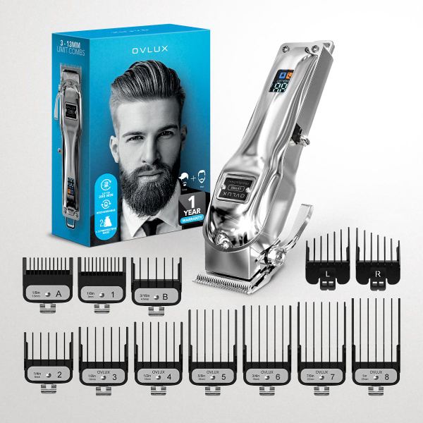 Машинка для стрижки OVLUX LX-9905, серебристый - купить по выгодным ...