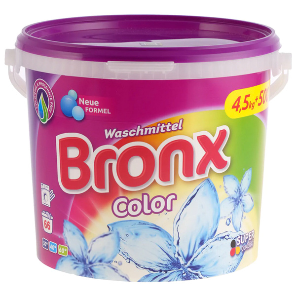 Bronx Стиральный порошок 5002 г 66 стирок Для белых тканей, Для ...