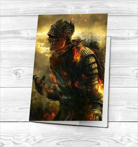 Обложка на паспорт из кожи MIGOM по игре Dark Souls, Дарк Соулс №1 ...