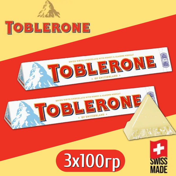 Молочный шоколад Toblerone White / Тоблерон Вайт 2 шт. 100 г ...