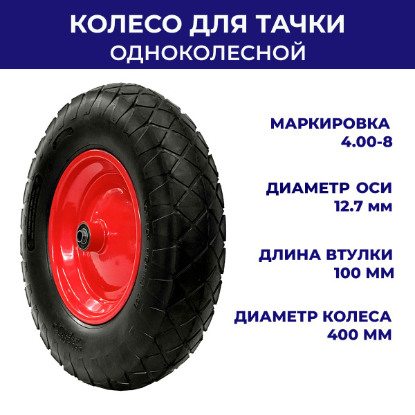 Колесо для садовой тачки МастерАлмаз 10506201, 200 кг купить c ...