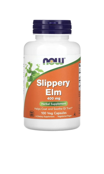 Кора Красного (ржавого) Вяза NOW Slippery Elm 400 mg 100 капсул купить ...