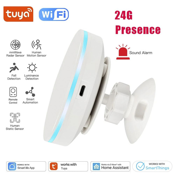 Умный датчик движения и освещенности WiFi Tuya,24G радарный мониторинг ...