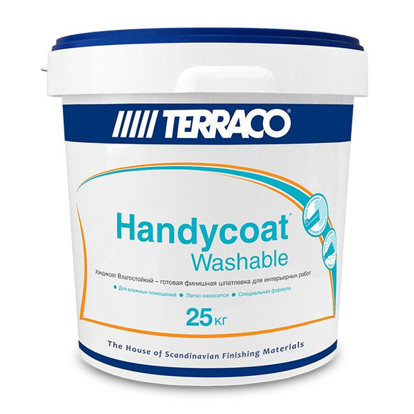 Terraco HANDYCOAT WASHABLE финишная шпатлевка , влагостойкая, 15кг ...
