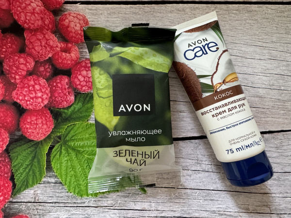 Avon care крем для рук с кокосом и мыло зеленый чай - купить с ...