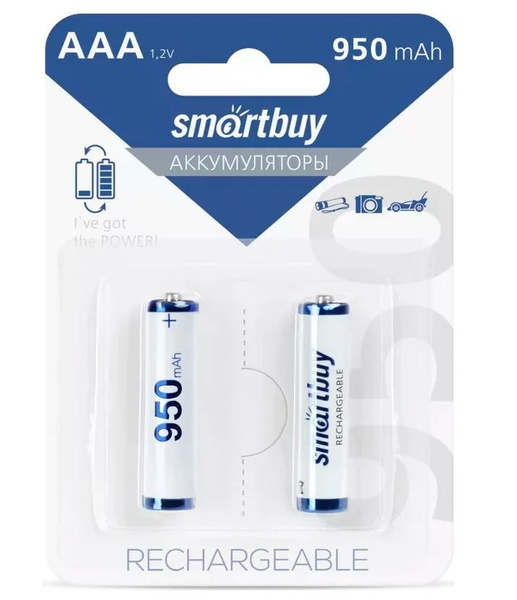 SmartBuy Батарейка AAA, Никель-металлогидридный тип, 1,2 В, 2 шт ...