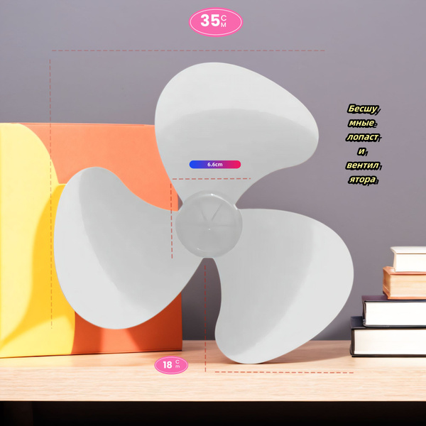 Лопасть вентилятора, крыльчатка 400 мм 35 см на общие модели;Прозрачный ...