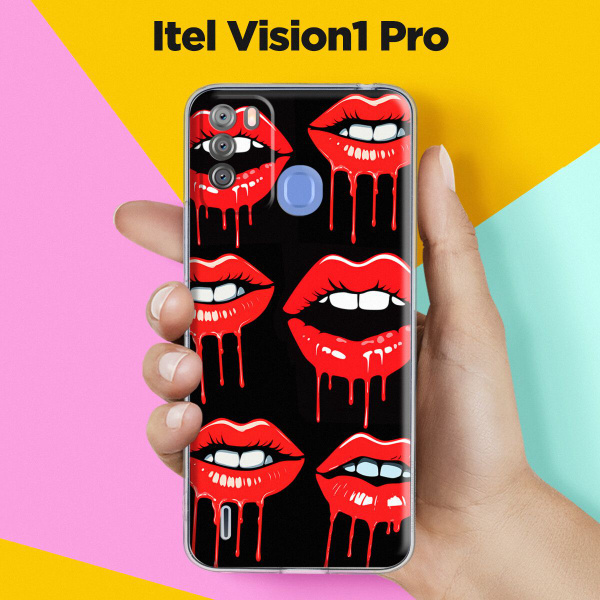 Силиконовый чехол на Itel Vision 1 Pro Губы / для Ител Визион 1 Про ...