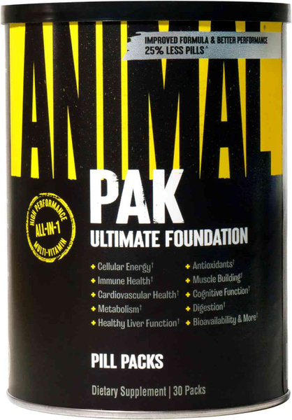 Витамины Animal Pak для женщин и мужчин ЭНИМАЛ ПАК Animal Pak, 30 ...