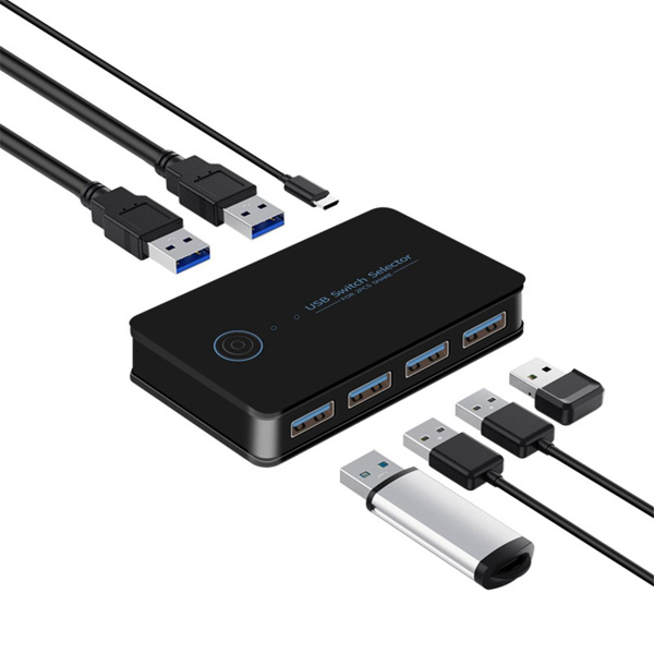 USB KVM-переключатель для ноутбука, клавиатуры, мыши, принтера 2.0 ...