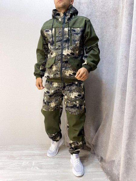 Костюм рыболовный, размер 60 (60/62), Демисезон, цвет зеленый, бежевый ...