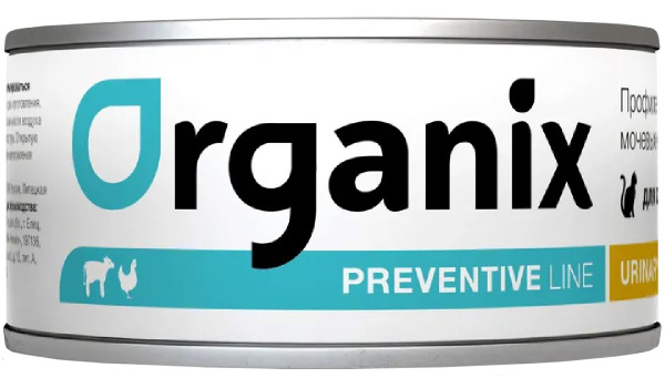 ORGANIX PREVENTIVE LINE URINARY для взрослых кошек при мочекаменной ...