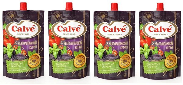Кетчуп Calve Неаполитанский, 4 уп по 350 г - купить с доставкой по ...