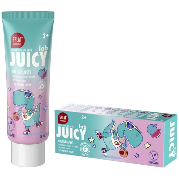 Зубная паста Splat Juicy Lab со фтором Арбуз детская, 55мл - купить с ...