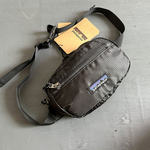 Маленькая черная поясная сумка Patagonia Ultralight Hole Mini Hip Pack ...