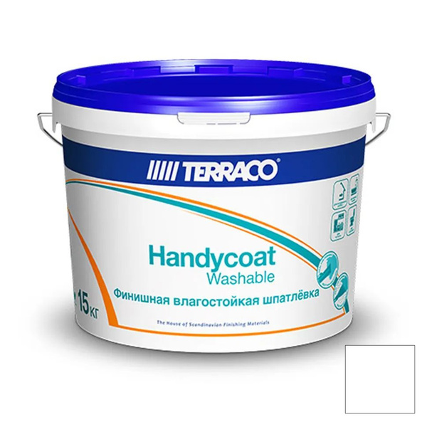 Финишная шпаклёвка Terraco Handycoat Washable влагостойкая 15 кг ...