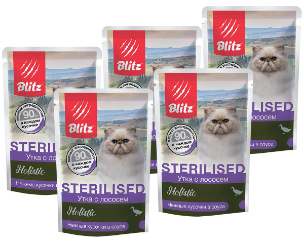 BLITZ HOLISTIC STERILIZED для взрослых кастрированных котов и ...