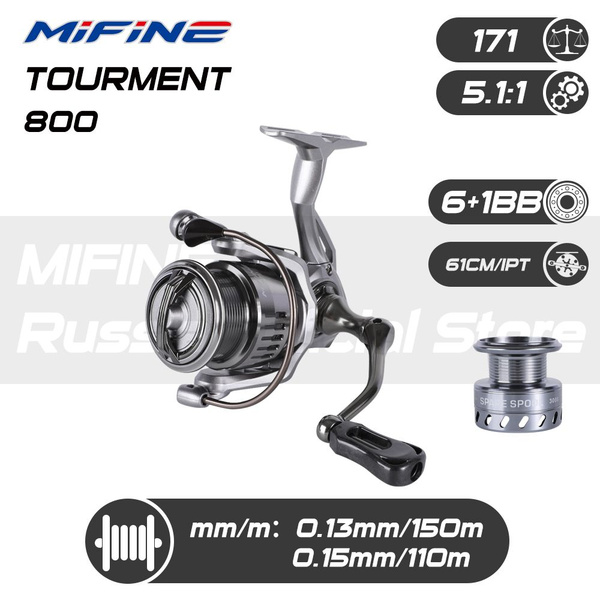 Катушка Mifine TOURMENT, Безынерционная, 800, Передний фрикцион купить ...